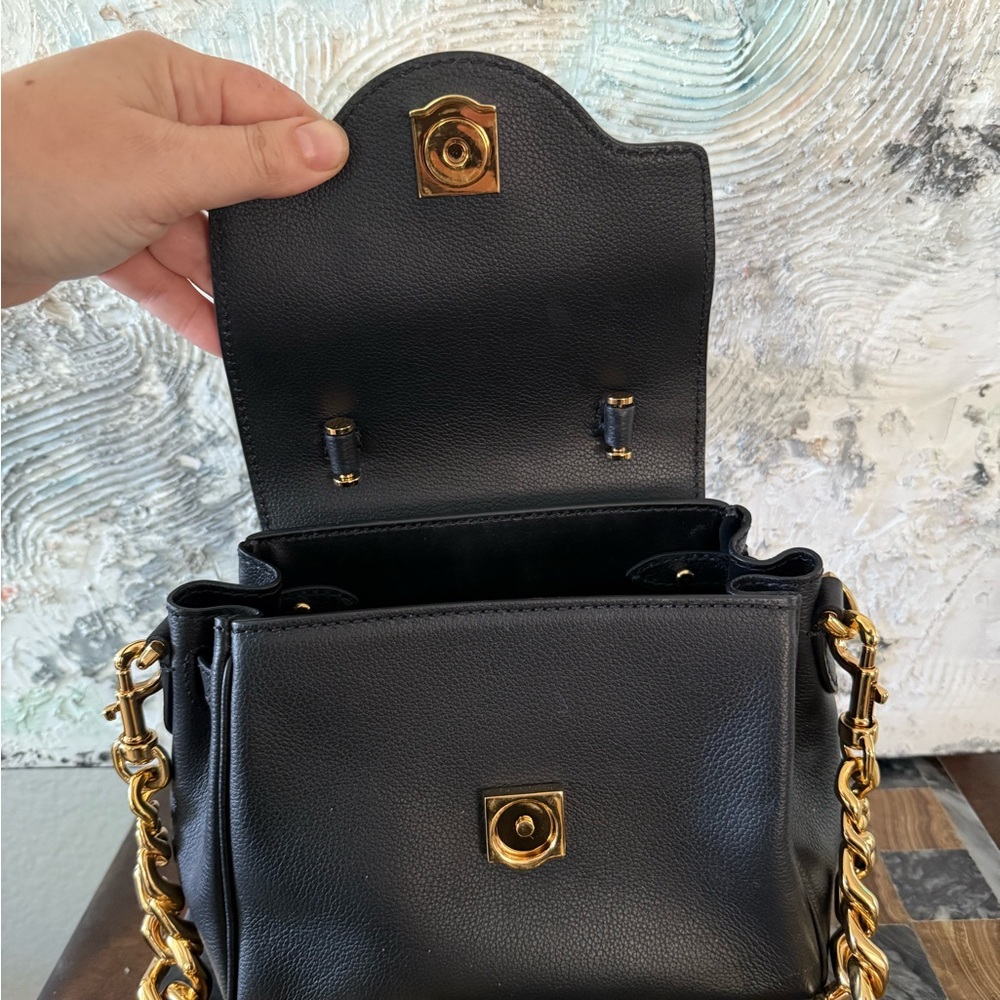 Versace Mini Bag in Black with Gold Chain - Picture 5 of 6
